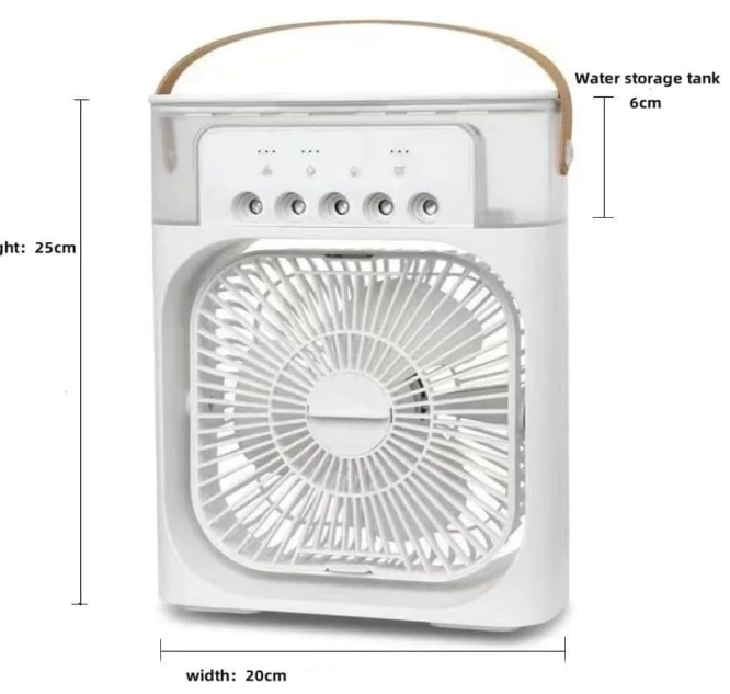 Mini Aire Portátil, Humidificador y Ventilador